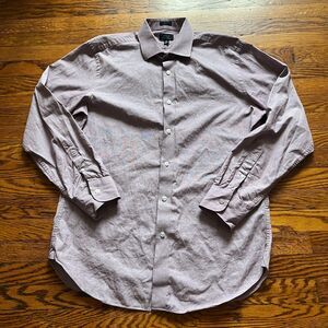 J.Crew Ludlow Premium Slim Fit Dress Shirt Men's Size 16 34 Solid Purple Cotton